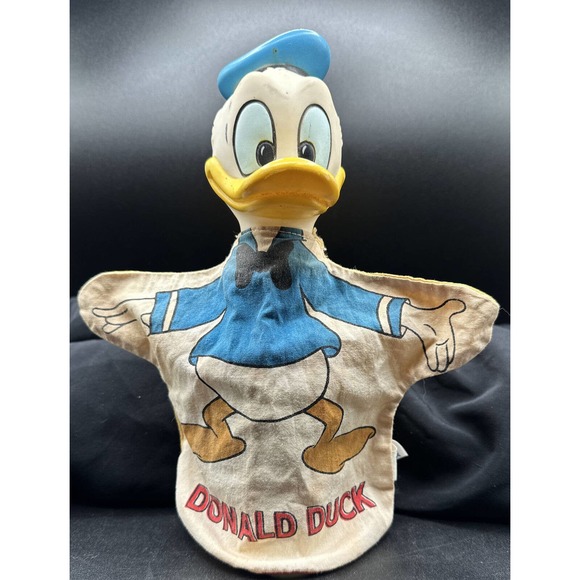 1950's Vintage Donald Duck Hand Puppet Walt Disney Production Japan Excellent 5M - Picture 3 of 14